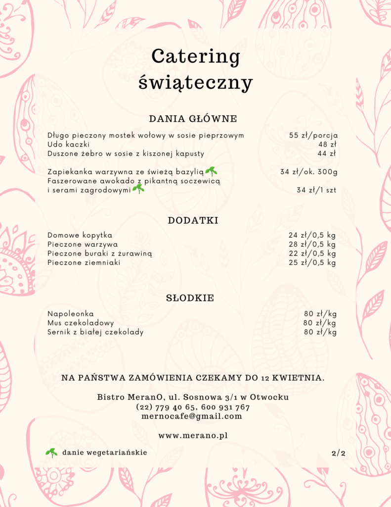 menu wielkanocne